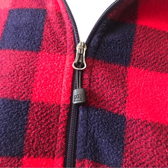Avalanche Fleece 1/4 Zip Pullover Plaid Sweatshirt Layer - Picture 5 of 13